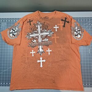 MMA Elite Redemption Tshirt XXL Grunge Distressed Streetwear Y2K Biker CyberGoth